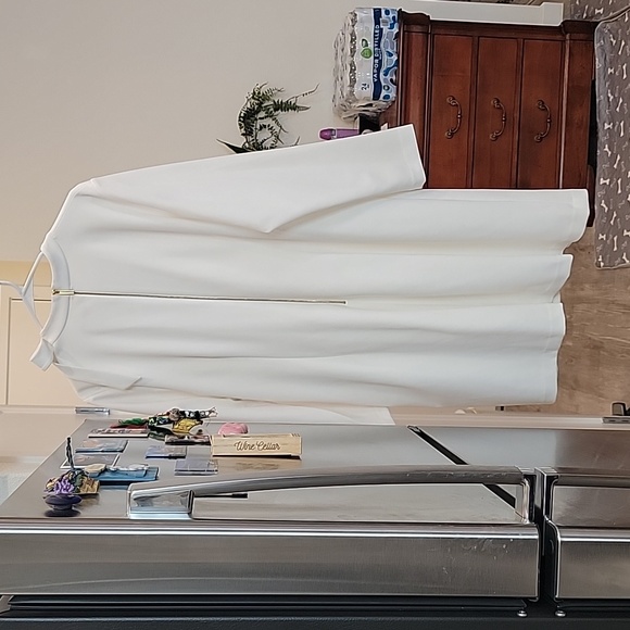 NWT Calvin Klein White Bow Dress - Picture 4 of 10